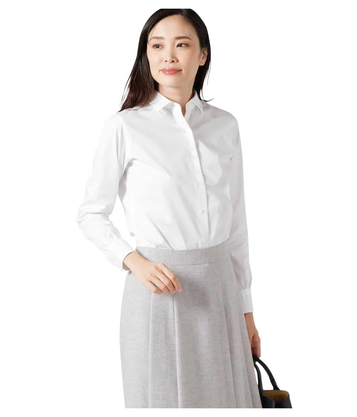 Amazon | [ニューヨーカー] ロングスリーブ ストレッチブロード